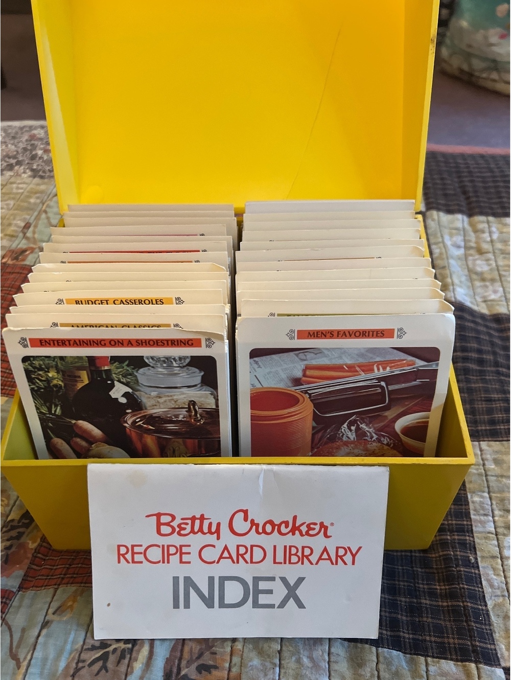 Betty Crocker Recipe Card Library with Index and Recipe Cards